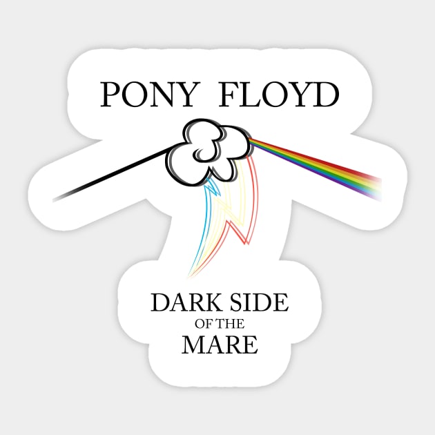 Floyd Pone - Dark Side of the Mare (BLACK) Sticker by LaskaNova